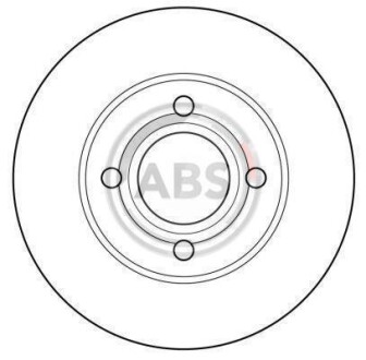 Диск гальмівний AUDI 80/90/100 передн. вент. (ABS) A.B.S. 15746