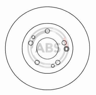 Диск гальмівний MB E200 - E300 передн. (ABS) A.B.S. 15790
