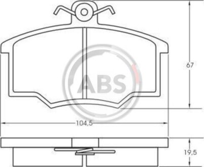 Колодки гальмівні перед. Audi 100/80 (80-91) A.B.S. 36138