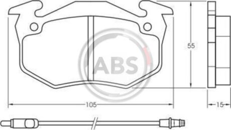 Комплект гальмівних колодок A.B.S. 36525 (фото 1)