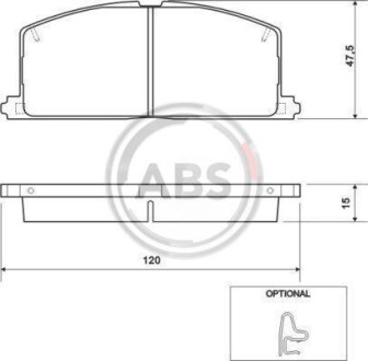 Колодки тормозные перед. Camry/Carina/Celica/Corolla/Tercel (83-02) A.B.S. 36535