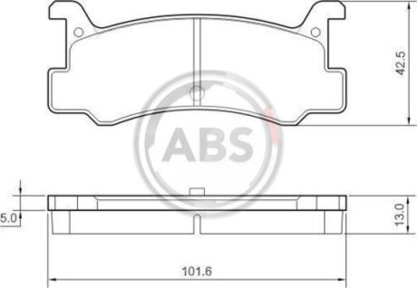 Комплект гальмівних колодок A.B.S. 36607 (фото 1)