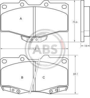 Колодки тормозные пер. Land Cruiser/Hilux/4 Runner/Taro 89- A.B.S. 36724