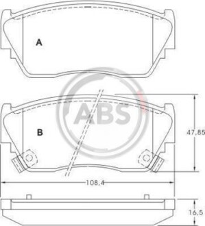 Колодки гальмівні пер. Sunny/100NX 90-96 A.B.S. 36728