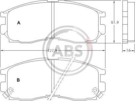 Гальмівні колодки дискові (1 к-т) A.B.S. 36763 (фото 1)