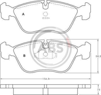 Колодки тормозные пер. C70/V70/S70/ 92-05 A.B.S. 36783