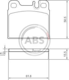 Гальмівні колодки дискові (1 к-т) A.B.S. 36810 (фото 1)