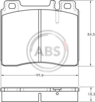 Колодки гальмівні пер. W140/W140/W140/W124/W140 91-99 A.B.S. 36825