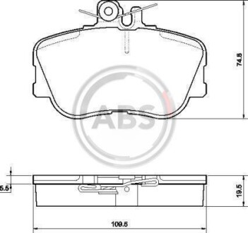 Гальмівні колодки перед. C180-280 W202 93-00 (Lucas) A.B.S. 36838