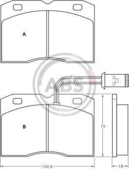 Колодки гальмівні IVECO DAILY 30/35/40 передн. A.B.S. 36840 (фото 1)