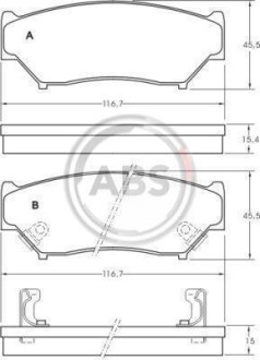 Колодки гальмівні пер. Jimny/Grand Escudo/Grand Vitara/Vitara 88- A.B.S. 36852