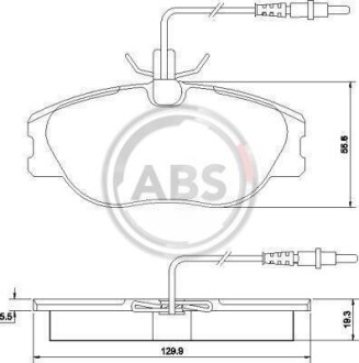 Гальмівні колодки перед. Jumpy/Scudo/Expert 96- (Lucas) A.B.S. 36899 (фото 1)