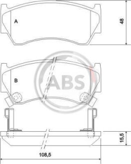Фото 1 - колодки гальмівні NISSAN ALMERA передн. A.B.S. 36955 Колодки гальмівні NISSAN ALMERA передн. A.B.S. 36955 (фото 1)