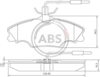 Гальмівні колодки перед. 406 95-04 (TRW) A.B.S. 36976