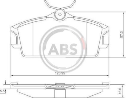 Тормозные колодки перед. Nissan Almera 00-/Primera 91-02 (TRW) A.B.S. 37046