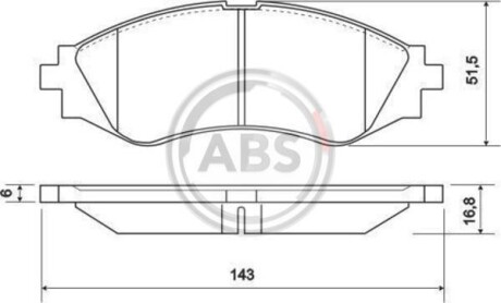 Колодки гальмівні перед. Astra/Lanos/LeMans/Nexia/Nubira (94-11) A.B.S. 37055
