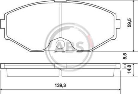 Колодки гальмівні пер. Cefiro/Maxima/QX/J Series/Q45 89-03 A.B.S. 37161