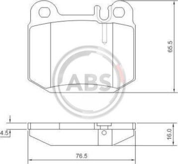 Колодка торм. диск. MB ML KLASSE (W163) задн. (ABS) A.B.S. 37194 (фото 1)