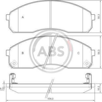 Колодки гальмівні пер. Carnival 95- A.B.S. 37275