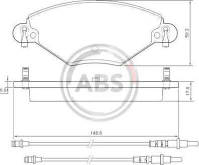 Гальмівні колодки перед. Citroen C5 01- (Bosch) A.B.S. 37277