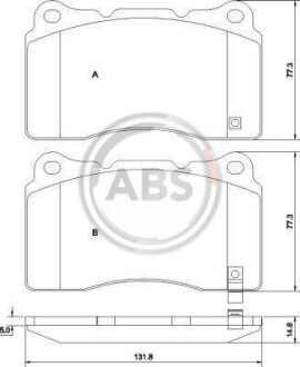 Гальмівні колодки пер. Civic/Lancer/Impreza 2.0-2.5 01- A.B.S. 37447