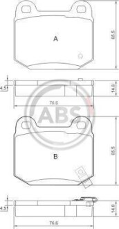 Гальмівні колодки дискові (1 к-т) A.B.S. 37452