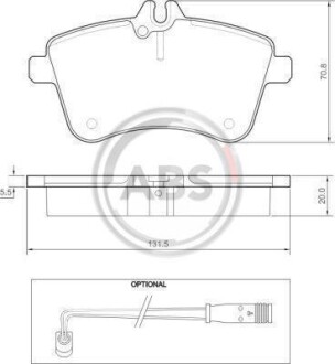 Колодки гальмівні пер. W169/W245 04-12 A.B.S. 37457