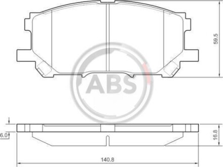 Гальмівні колодки перед. Lexus RX 03-08 (sumitomo) A.B.S. 37458 (фото 1)