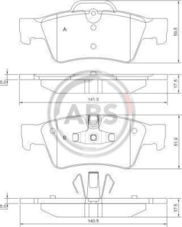 Колодки тормозные задн. W251/W164/W463/W164/W209 05-14 A.B.S. 37509 (фото 1)