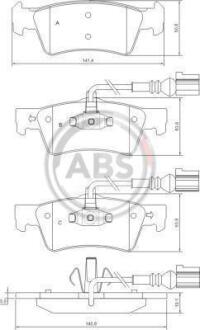 Колодка гальм. VW Touareg задн. (ABS) A.B.S. 37527 (фото 1)