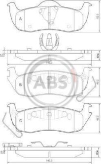 Колодки гальмівні задн. Grand Cherokee/Commander/QX56 03-13 A.B.S. 37534