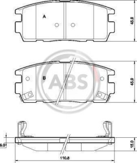 Гальмівні колодки зад. Chevrolet Captiva 06- (akebono) A.B.S. 37583