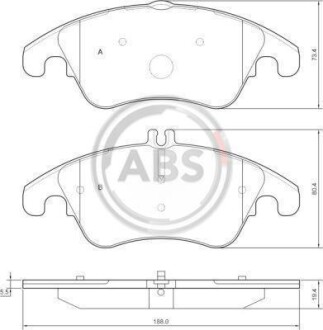 Тормозные колодки перед. MB C/E-класс (W204/W212) 07- A.B.S. 37586 (фото 1)