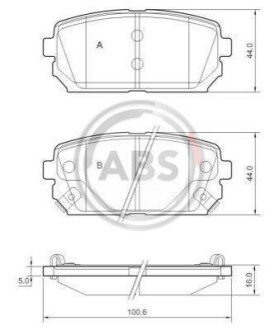 Гальмівні колодки зад. KIA Carens 07> A.B.S. 37621