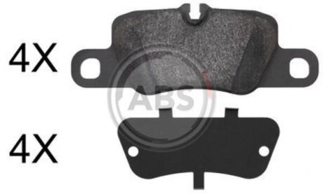 Фото 1 - комплект гальмівних колодок A.B.S. 37820 Комплект гальмівних колодок A.B.S. 37820 (фото 1)