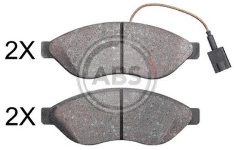 Гальмівні колодки перед. Jumper/Ducato/Boxer 06- (1.1-1.5t) A.B.S. 37907 (фото 1)