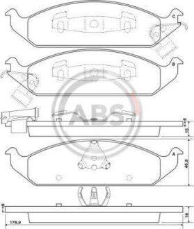 Комплект гальмівних колодок A.B.S. 38650 (фото 1)