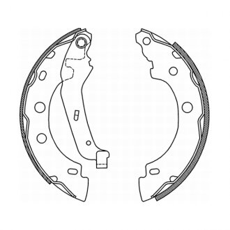 Колодки гальмівні задні Kangoo 1.9D 08/97-05/01 ABE C0R013ABE
