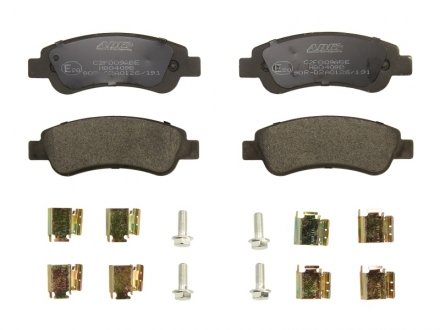 Колодки гальмівні задні дискові CITROEN JUMPER 06-14, FIAT DUCATO 06-14 ABE C2F009ABE (фото 1)