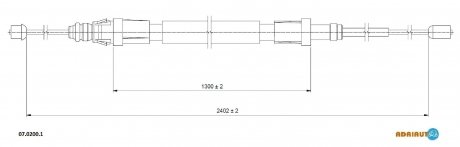 Трос гальмівний Citroen Berlingo 2008- ADRIAUTO 07.0200.1