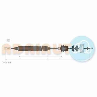 Трос зчеплення FIAT Ulysse 2.0-TDS a/a95-/Scudo 2.0 – Tds a/a95-/Evasion 2.0 BV BE3-BE3R a/a95-/Jump ADRIAUTO 11.0137.1