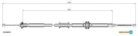 Трос гальмівний FIAT Nemo all Ds 1.4 HdiRH12/07-/Fiorino all Ds 1.3 MjRH12/07-/Bipper all D ADRIAUTO 1102292 (фото 1)