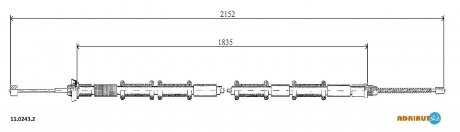 Трос стояночного гальма ADRIAUTO 11.0243.2