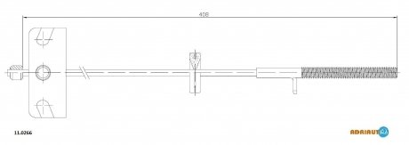 Фото 1 - трос ручного гальма ADRIAUTO 110266 Трос ручного гальма ADRIAUTO 110266 (фото 1)