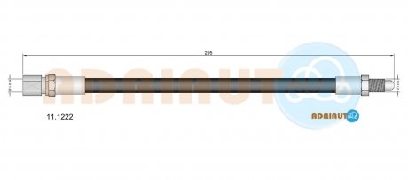 LADA Шланг тормозной задн. центр. ВАЗ 2101-2107 ADRIAUTO 11.1222