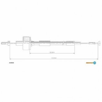 Трос зчеплення FORD Sierra 1.3-1.6 Type E 84- ADRIAUTO 13.0152