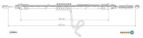 Тросик стояночного тормоза ADRIAUTO 13.0204.1