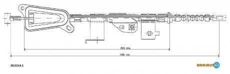 NISSAN Трос ручного тормоза прав.Almera 01- ADRIAUTO 28.0214.1