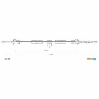 Трос ручного гальма ADRIAUTO 28.0243.1 (фото 1)