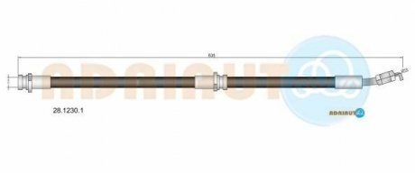 NISSAN Шланг тормозной пер. лев. Note ADRIAUTO 28.1230.1